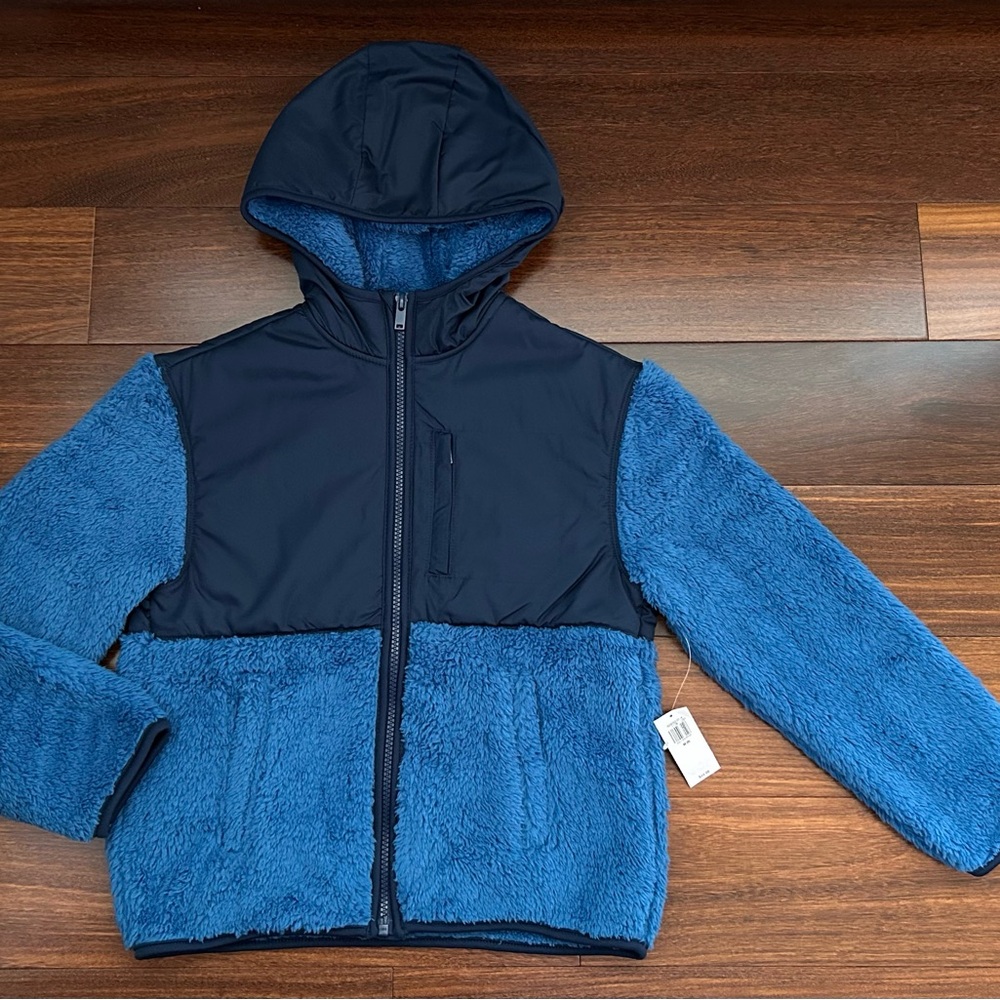 BNWT Old Navy Blue Sherpa Zip-Up Jacket